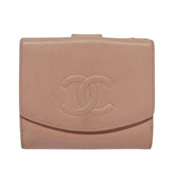 CHANEL Bifold Wallet Grained Calf Skin Pink CC - Picture 12 of 16